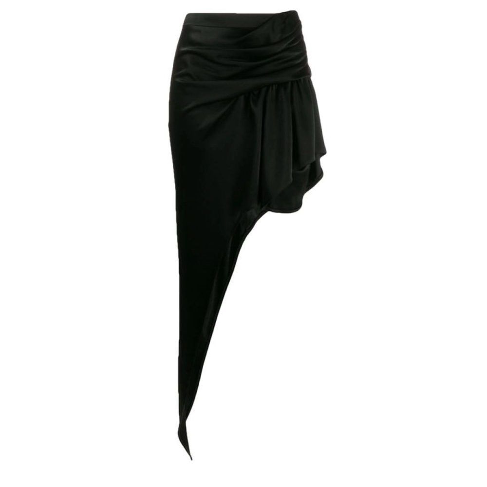 Alexander Wang, 
Elegant Black Asymmetrical Skirt